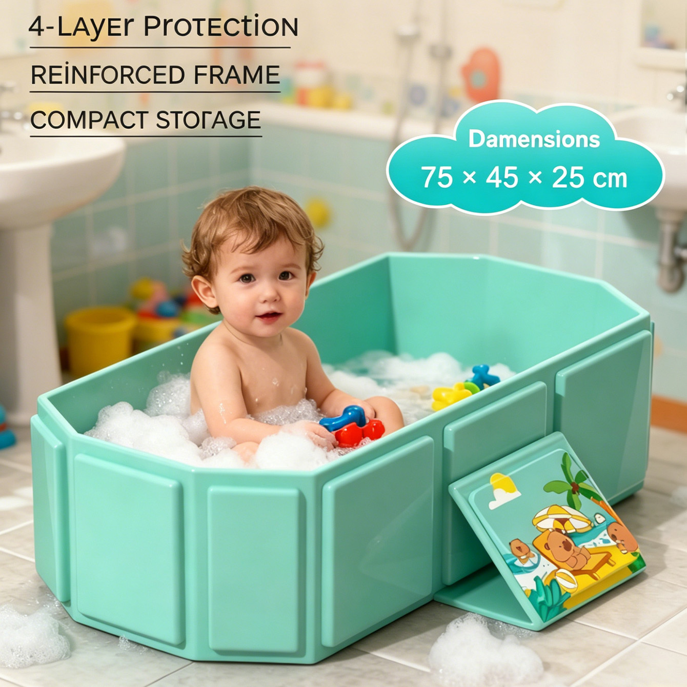 Home Bathroom Tub - Vasca da Bagno Pieghevole Portatile 1