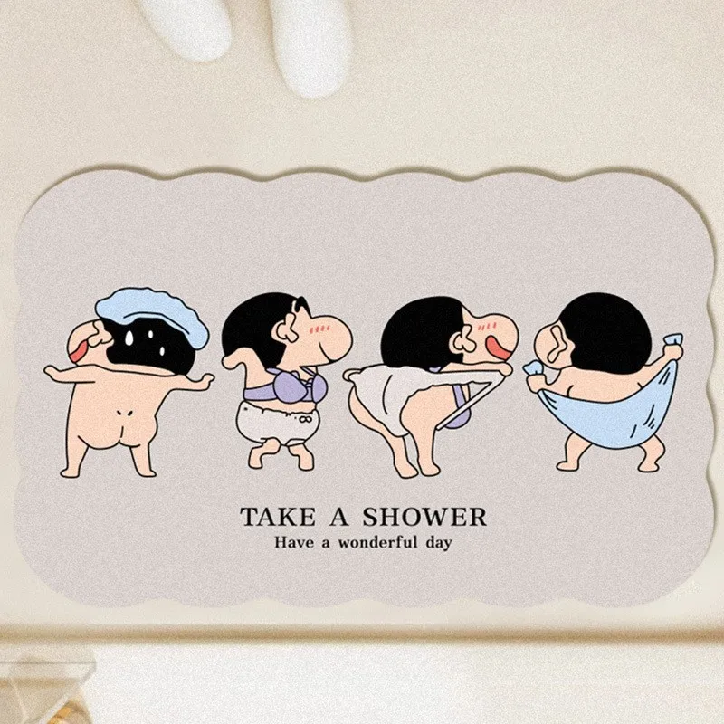 Home Bathroom Floor Mats - Cartoon Cute Crayon Shin-chan Home bagno