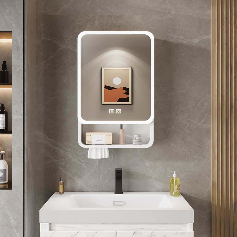 Home Bathroom Cabinets - Organizer con Specchio, Armadietto da Bagno,