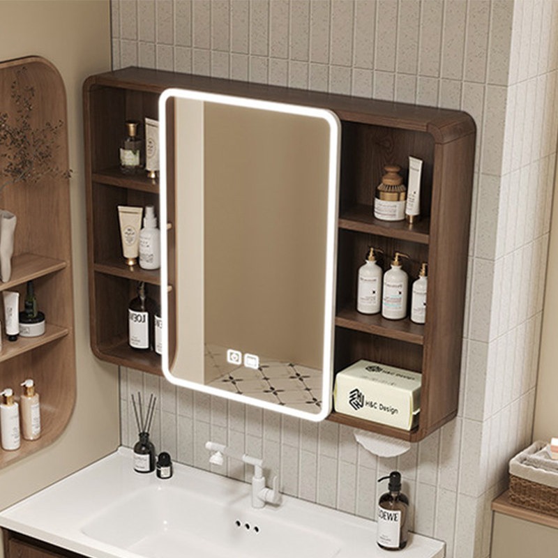 Home Bathroom Cabinets - Armadietto da Bagno con Specchio, Mensole