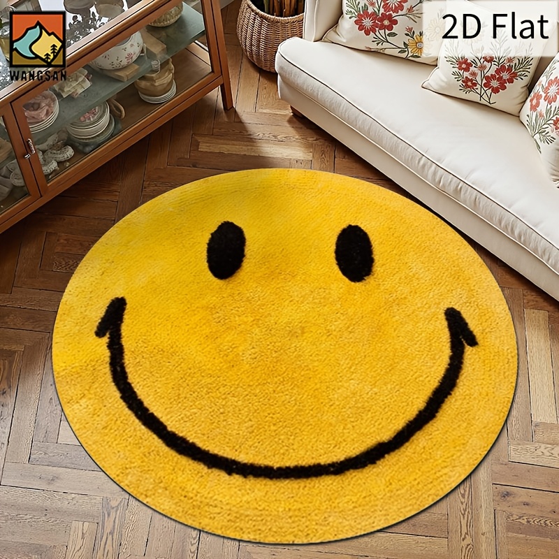 Home Bathroom Floor Mats - Tappeto Rotondo in Flanella 2D con