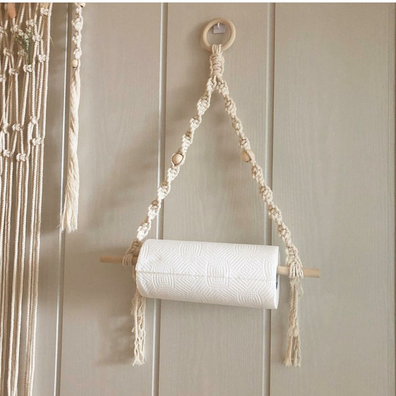 Home Center Bathroom Accessories - Portasciugamani di carta Macrame Macrame appeso