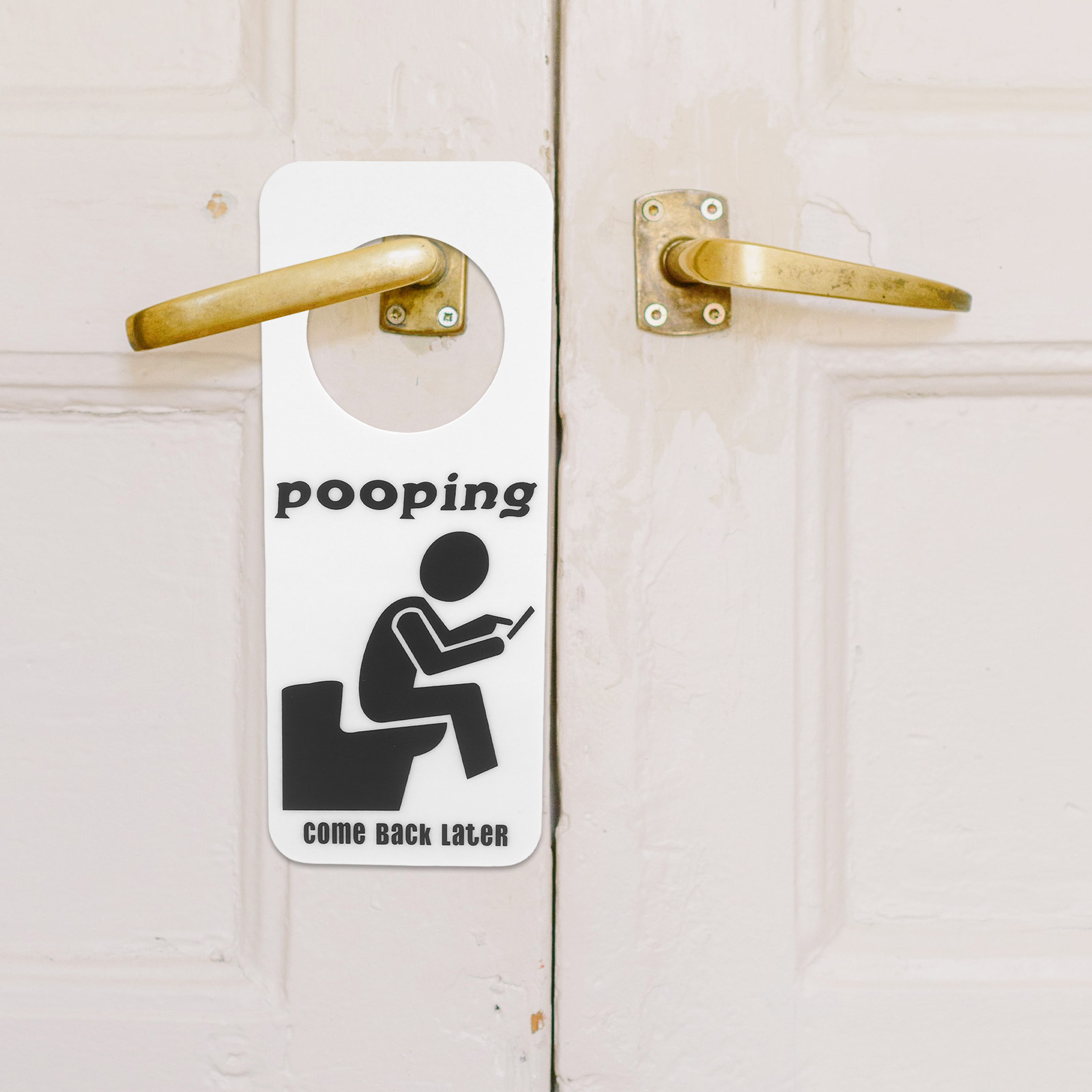 Home Bathroom Occupied Sign - Divertente Cartello per Bagno, Segnale di