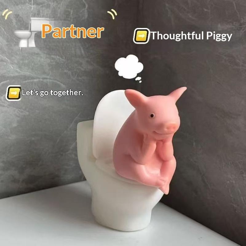 Maialino Carino Seduto Sulla T - Jet Home Bathroom recensione e prezzo