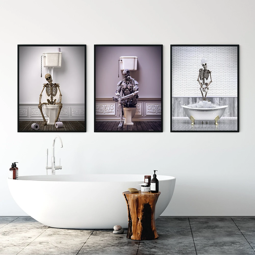 Stampa poster scheletro in vas - Home Bathroom Tub recensione e prezzo