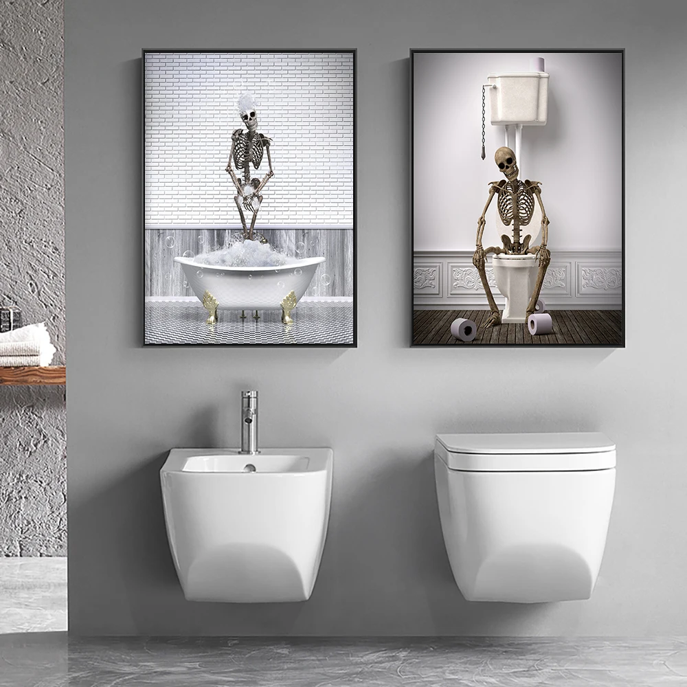 Stampa poster scheletro in vas - Home Bathroom Tub recensione e prezzo