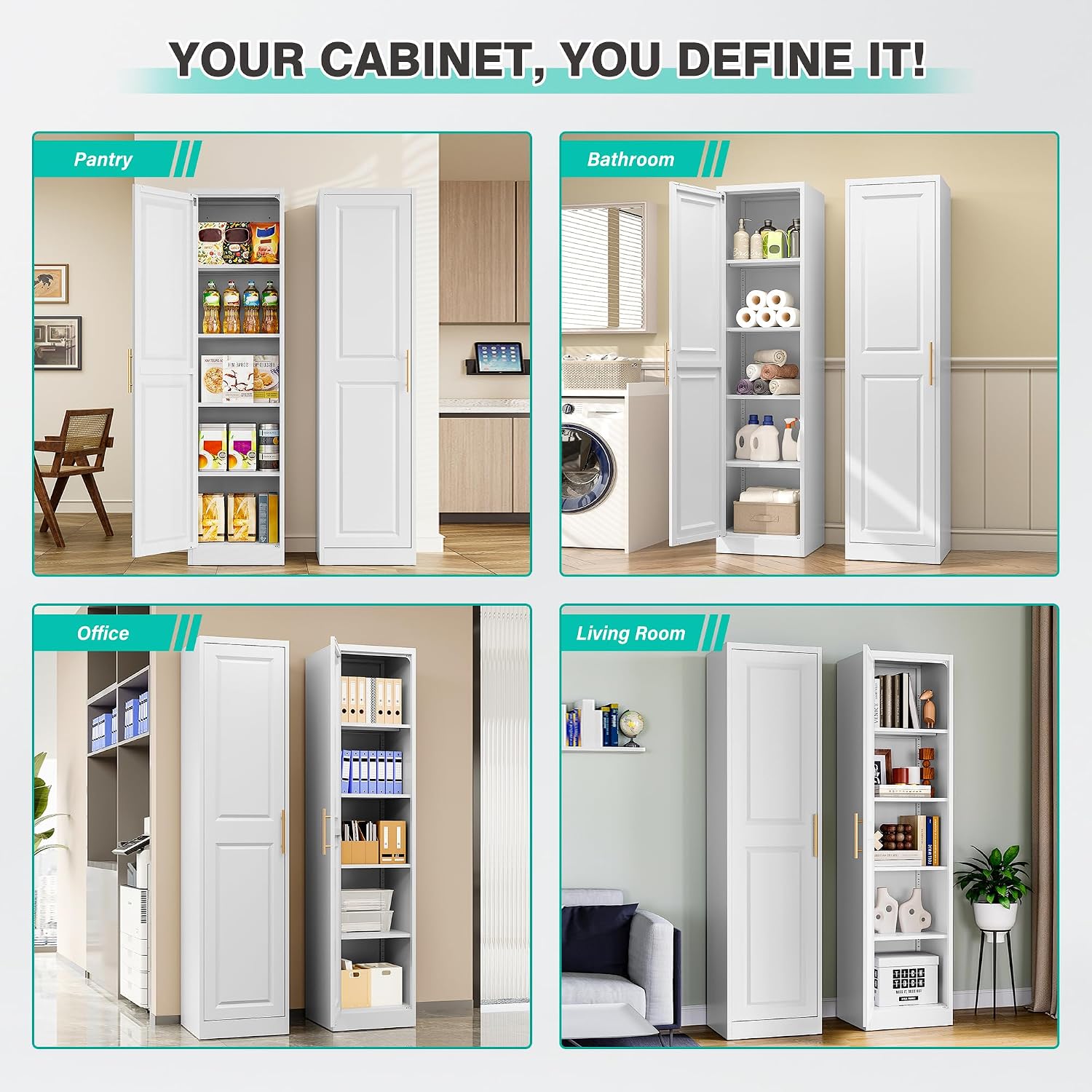 Armadio stretto alto con una p - Home Bathroom Cabinets recensione e prezzo